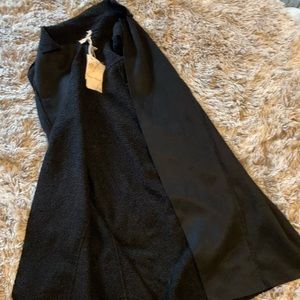 Hem and Thread long suede and Sherpa vest